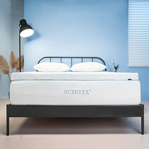subrtex 3 İnç Jel İnfüzyonlu Hafızalı Köpük yatak Şiltesi Topper Yüksek Yoğunluklu Soğutma Pedi Çıkarılabilir Gömme