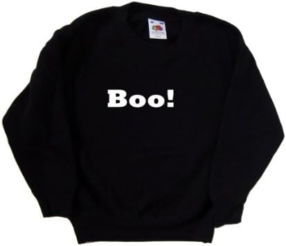 Teetre Boo'yu tasarlıyor! Cadılar Bayramı Siyah Çocuk Sweatshirt