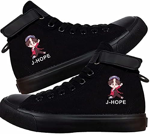 DHSPKN Kpop Ayakkabı Yüksek Top Sneakers Jungkook Jımın Suga V Rap Canavar İmza kanvas ayakkabılar