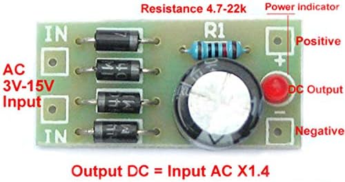 AC-DC Dönüştürücü 6/12/24V için 12V Tam Köprü Doğrultucu Filtre Güç Kaynağı Modülü (Voltaj [6V-32V] (kapasite 50V470UF))