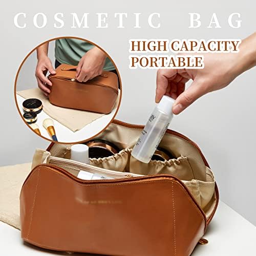 Acbxm Büyük Kapasiteli Makyaj Çantası Seyahat Kozmetik Çantaları Kadınlar İçin, en İyi Profesyonel Makyaj Organizatör