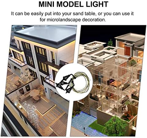 EXCEART yılbaşı dekoru tepsi minyatürleri 4 ADET minyatür dize ışık Mini sokak lambası şekilli Model DIY mikro peyzaj