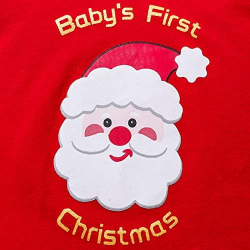 Yenidoğan Bebek Noel Romper Kıyafet Yürüyor Boys Kız Noel Elf Santa Romper Onesie Giysi Set 3-18 M