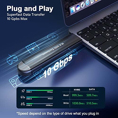 FOESUNİT Nvme SSD Muhafaza-Alüminyum M. 2 USB C 3.1 Gen 2 Adaptörü-10Gpbs Max-M2 SSD Muhafaza Desteği NVME PCIe SATA
