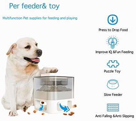Düğmeli Monotre Köpek Bulmaca Besleyici Oyuncak İnteraktif Zihinsel Stimülasyon Gıda Dağıtıcısı, Köpek ıq'sunu Geliştirin