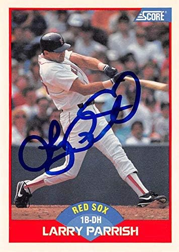 İmza Deposu 621881 Larry Parrish İmzalı Beyzbol Kartı-Boston Red Sox - 1989 Puan No. 495