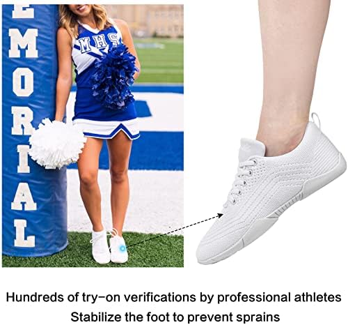 Smapavıc Tezahürat Ayakkabı Gençlik Kızlar ve Kadınlar için Beyaz Amigo Dans Ayakkabıları Eğitim Atletik rahat ayakkabılar