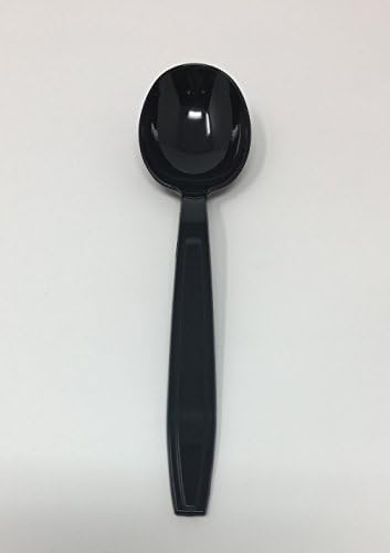 Fineline Ayarları 500 Parçalı Ekstra Ağır Çatal Bıçak Takımı Çorba Kaşıkları, Siyah. 5 x 100 Paket. (Ambalaj Tasarımı