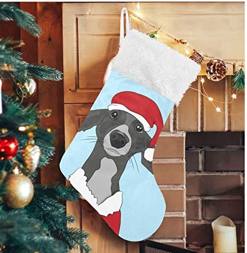 ALAZA Noel Çorap Noel Köpek Klasik Kişiselleştirilmiş Büyük Çorap Süslemeleri Aile Tatil Sezonu için Parti Dekor 1