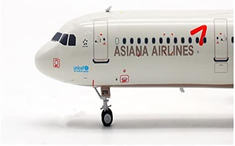 Uçak Modelleri 1: 200 Simülasyon Asiana Havayolları Uçak A321 HL8279 Alaşım Uçak Modeli Dekorasyon Koleksiyonu Düz