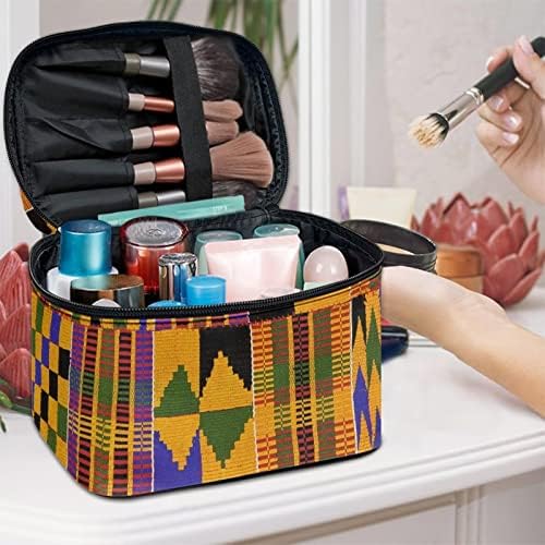 U tasarımlar İÇİN Afrika Tarzı Makyaj fermuarlı çanta Seyahat kozmetik çantası Makyaj Organizatör saklama kutusu makyaj