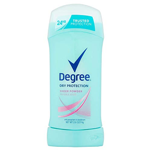 Derece Şeffaf Toz Antiperspirant Deodorant Çubuk, 2.6 oz (3'lü Paket)