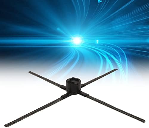 3D Hologram Projektör Fanı, 968 LED 8GB Hafıza Kartı Holografik Ekran WiFi APP Kontrolü 31.5 İnç 4 Yaprak Sergi için