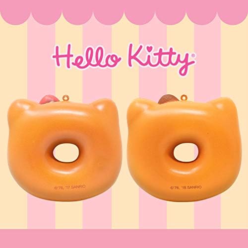 Sanrio Hello Kitty Büyük Donut Yavaş Yükselen Squishy Oyuncak (Çikolata ve Çilek, 2 Parça Set) için Parti İyilik,